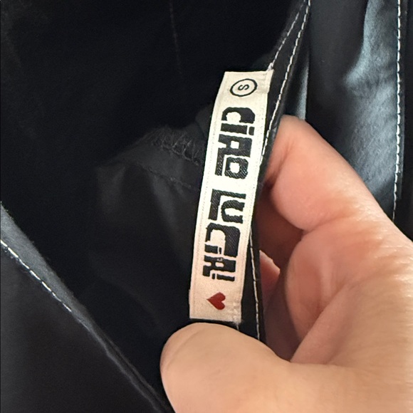 Ciao Lucia Deia Black Cotton Tie Back Midi Dress - Picture 10 of 11